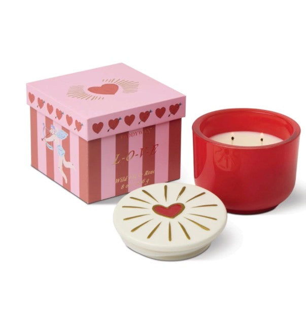 Paddywax Charmed Glass Heart Candle