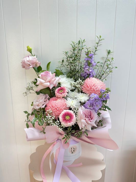 Spring Mum Large Boxed Arrangement